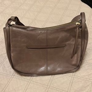 Hobo International small shoulder bag in khaki taupe color.